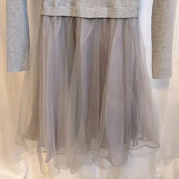✨ HOST PICK Knit Tulle Dress Long Sleeve, Size L - Picture 2 of 10